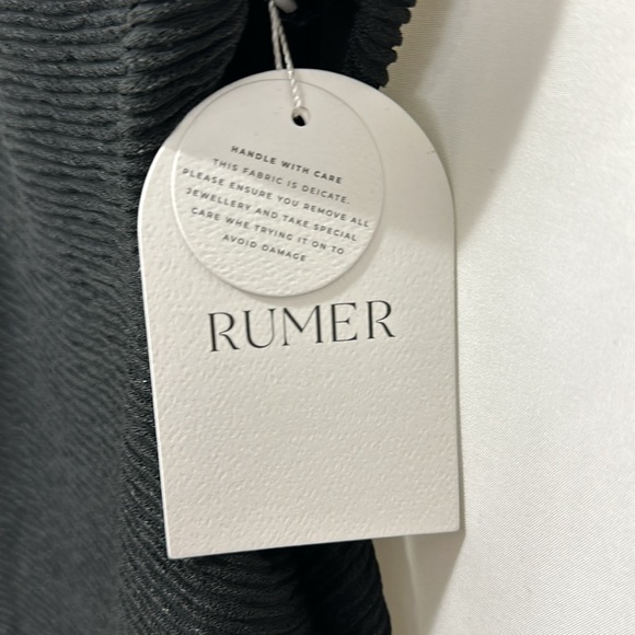 REVOLVE BY RUMER - ROSA BLACK SQUARE NECK MINI DRESS SIDE CUTOUTS RIBBED FABRIC - Picture 10 of 13